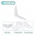 Uxcell Shelf Bracket 4 X 3 Inch 4pcs Metal Ls Floating Brackets Wall Angle Bracket Corner Brace For Wood Board Whithelf Bracket