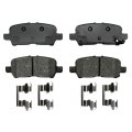 Rear Disc Brake Pads For Pontiac Grand Prix 2004 2005 2006 2007 2008 Metallic Friction Composition 0 55 In Thickness 