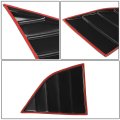 Pair Glossy Black Side Quarter Windshield Window Scoop Louvers Sun Shade Compatible With Dodge Challenger 08-19