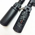 Wing Skull Zombie Shape Front 1 5 2 Highway Radical Stiletto 4475 Foot Pegs Clamps For Honda Goldwing Gl Black Body Rubber By