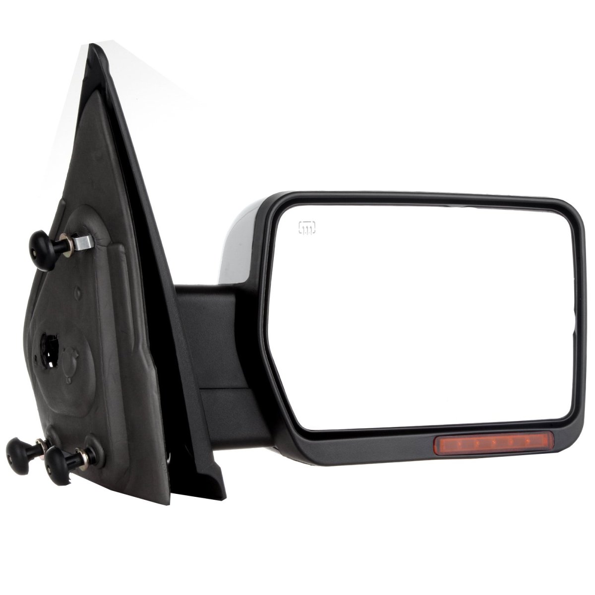 Right Side Towing Mirror For Ford F150 2004 To 2014 Power Adjusted Heated With Turn Signal Puddle Light And Chrome Cap Housing