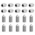 20pcs Set Screws M6x10mm 304 Stainless Steel Cone Point Hex Socket Grub For Machinery Home Repairs And Fixtures Silver 