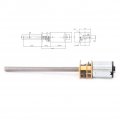 Dc 3v 30-1000rpm Gear Motor Reduction With Long M4x55mm Screw Thread Output Shaft 30rpm-m4 55mm