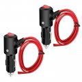 2pcs 24v 12v Cigarette Lighter Male Plug 3 3ft 14awg 15a Fused With On Off Switch Adapter For Car Truck Rv Motorcycle Boat 
