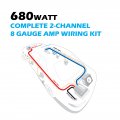 Scosche Install Centric Icak8 True 8 Gauge Hybrid Ofc 2-channel High Current Amplifier Wiring Kit Complete Car Amp Twisted Pair