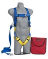 3m Protecta First Ab17533 Kit 5-point Pass-thru Leg Straps Harness 6 Permanently Attached Lanyard W Snap Hook Carrying Bag Univ 