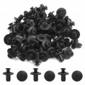 Uxcell 8mm Hole Car Bumper Fender Push Type Plastic Rivet Retainer Clip Black 50pcs