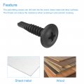 Uxcell Phillips Head Self Tapping Screws 8 X 3 4 Carbon Steel Drilling Sheet Metal Screw Black 100pcs