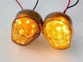 2x Flush Mount Smoke Lens 15 Amber Led Turn Signal Light Blinker Indicator For Kawasaki Zx6r 636 2003-2006 Zx7r 1996-2003