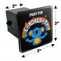 Fight For E-koala-ty Equality Rainbow Funny Humor Tow Trailer Hitch Cover Plug Insert