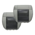 Driver And Passenger Side Bottom Replacement Seat Covers Microfiber Leather 2 Tone Gray For Jeep Wrangler Rubicon 2008 2009 