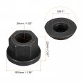 Uxcell 5 8-11 Flange Hex Nuts 2pcs Grade 10 9 Carbon Steel Black Oxide Finished For Machinery