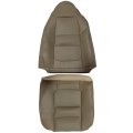 Driver Side Bottom And Top Lean Back Leather Seat Cover Parchment Tan For Ford F250 F350 Lariat 2001 