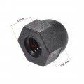 Uxcell 10pcs M3 Plastic Bolt Nut Caps Inner Threaded Protection Covers Black