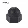 Uxcell 10pcs M3 Plastic Bolt Nut Caps Inner Threaded Protection Covers Black