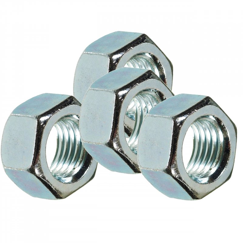 M14 X 1 5mm Class 8 Hex Nut Set 5 Piece Zinc Plated Silver Fasteners For Automotive And High Temperature Applications 21mm