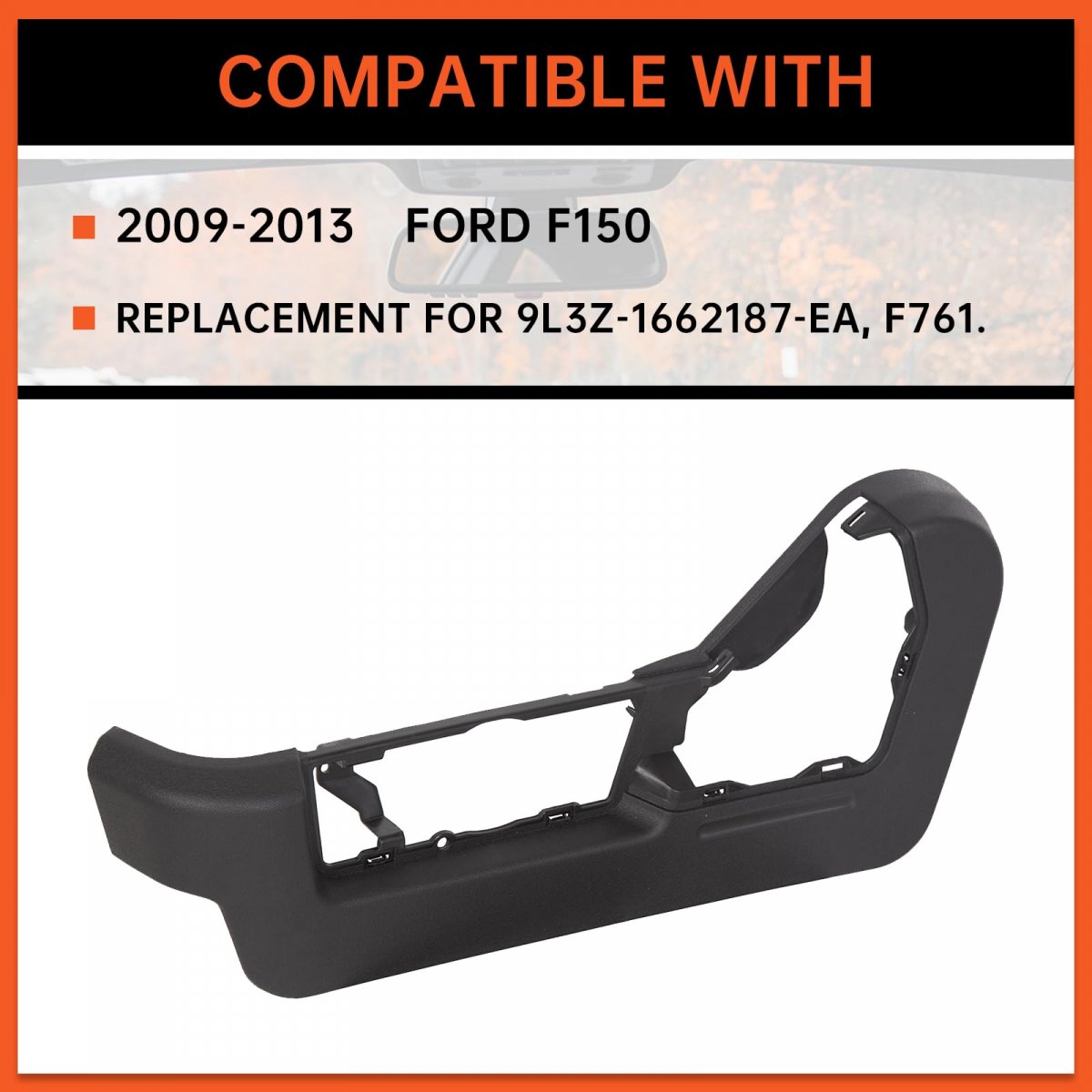 Driver Side Seat Trim Panel Cover Bezel For 2009 2014d F150 And 2010 Lincoln Mark Lt Replacement For 9l3z Ea Black Plastic Vc
