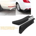Car Body Spoiler 1 Pair Of Universal Modified Rear Bumper Canard Diffuser Lip Splitter Fins Carbon Fiber