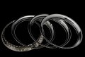 Oxgord Beauty Trim Rings For 15 Inch Rally Wheels 1 2 Deep Polished Stainless Steel With 360 Degrees Saw Tooth Clip Retention