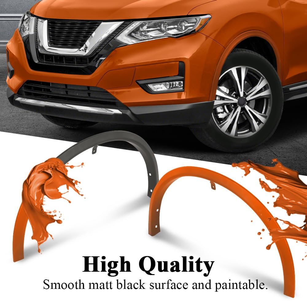 Front Fender Flares For Nissan Rogue 2014 2015 2016 2017 2018 2019 2020 Driver And Passenger Side Set Textured Black Wheel Arch