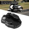 Motorcycle Anti S Side Stand Enlarger Pad For Nmax155 Xmax 300 High Density Aluminum Alloy Kickstand Extension Plate Black