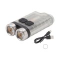 Keenso Mini Flashlight With Keychain V3 Usb Rechargeable Small Magnetic For Outdoor Camping And Hiking White