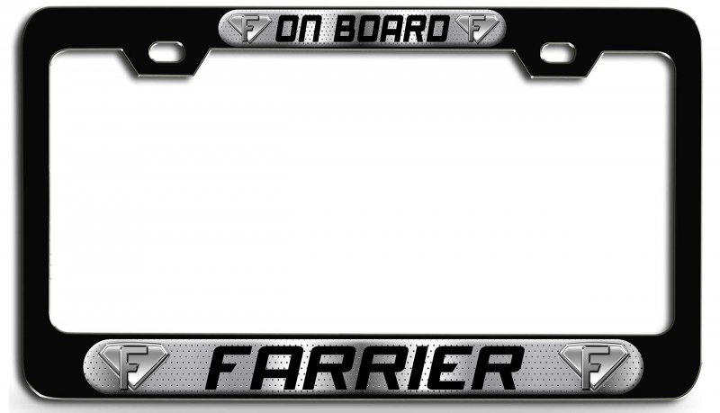 Farrier On Board Career Bl 3d Metal License Plate Frame Auto Suv Truck Tag Holder I15