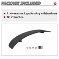Hecasa Rear Trunk Spoiler Wing Compatible With 2011-2023 Dodge Charger 4 Door Matte Black Abs Factory Style