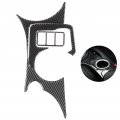 Qiilu Center Console Cup Holder Trim Cover 3pcs Carbon Fiber Armrest Water Panel Sticker For Nissan 370z Z34 2009-2020