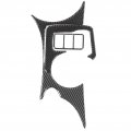 Qiilu Center Console Cup Holder Trim Cover 3pcs Carbon Fiber Armrest Water Panel Sticker For Nissan 370z Z34 2009-2020
