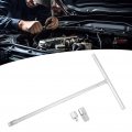 Qiilu T Handle Wrench 1 2 Inch Drive Socket Driver With 4 And 3 8 Adaptors Chrome Vanadium Steel Holder