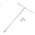 Qiilu T Handle Wrench 1 2 Inch Drive Socket Driver With 4 And 3 8 Adaptors Chrome Vanadium Steel Holder