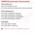 Vipmotoz Full Led License Plate Light Tag Lamp Assembly Pair Replacement For Chevy Tahoe Suburban Gmc Yukon Xl Cadillac Ats