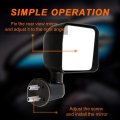 Ocpty Driver Side And Passenger Mirror For 2007-2017 Jeep Wrangler Outside Accessories Easy-adjustable Manual Folding Heated