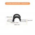 Uxcell 30pcs 12mm 1 2 Cable Clamp Rubber Pipe Strap Cushioned 304 Stainless Steel Hose U Shape Metal Tube Holder For Wire