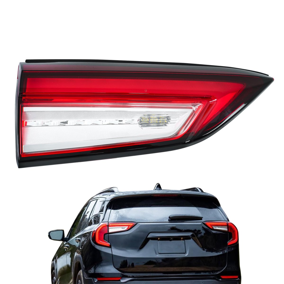 Left Tail Light Assembly For Terrain Sle Slt 2022 2023 2024 Driver Side Rear Inner Brake Lamp Led Red And Clear Replaces
