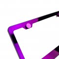 Electric-plating Color Mirror Polished T304 Stainless Steel License Plate Frame Purple