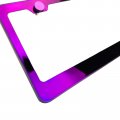 Electric-plating Color Mirror Polished T304 Stainless Steel License Plate Frame Purple