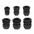 Uxcell M12 M18 M20 M22 M24 M25 Waterproof Ip68 Nylon Cable Gland Joint Adjustable Locknut For 3mm-18mm Dia Wire Pack Of 30
