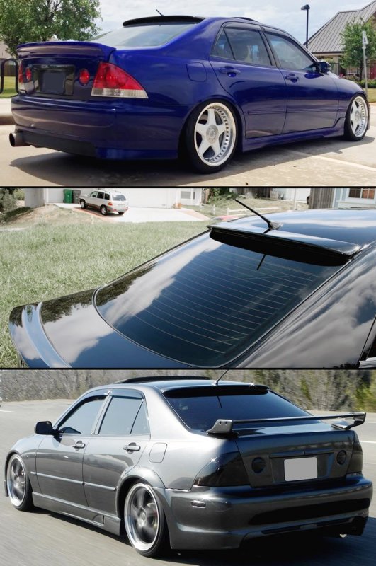 Fits For 2001-2005 Lexus Is300 Jdm Vip Real Carbon Fiber Rear Window Roof Spoiler
