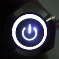 E Supporta 19mm 12v 5a Power Symbol Angel Eye Halo Car White Led Light Metal Push Button Toggle Switch Socket Plug Wire 