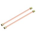 2pcs Air Compressor Exhaust Tube 3 8 Thread Dia Length Hex Nut Aluminum Hardware Accessories Replacement Parts Flared Mouth 