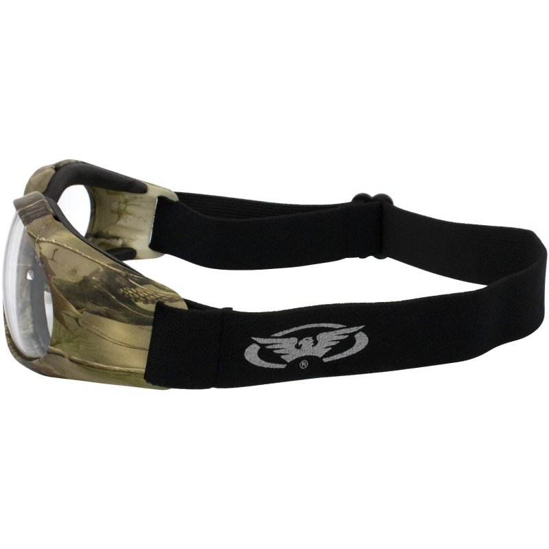 3 Pairs Of Global Vision Eliminator Z 77 Dirt Bike Padded Riding Safety Goggles Forest Camo Frame Yellow Clear Smoke Lens
