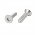 Uxcella M5 X 18mm 316 Stainless Steel Flat Torx Head Machine Screw Silver Tone 15pcs