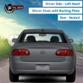 Driver Left Side Mirror Glass Assembly With Plastic Back Plate Non-heated Compatible 2006-2009 Buick Lucerne Sedan 4-door
