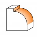 838 992 Roundover Bit 1 In Radius 1 2 Shank Carbide Tipped With Bearing And Orange Shield Coating For Router Tables 