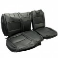 Kuafu Seat Cover Replacement Sets Compatible With 2018-2021 Jeep Wrangler Rubicon Jl Protector Artificial Leather Black And