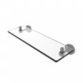 Allied Brass Sg-1-16 Sag Harbor Collection 16 Inch Vanity Beveled Edges Glass Shelf Matte Gray 