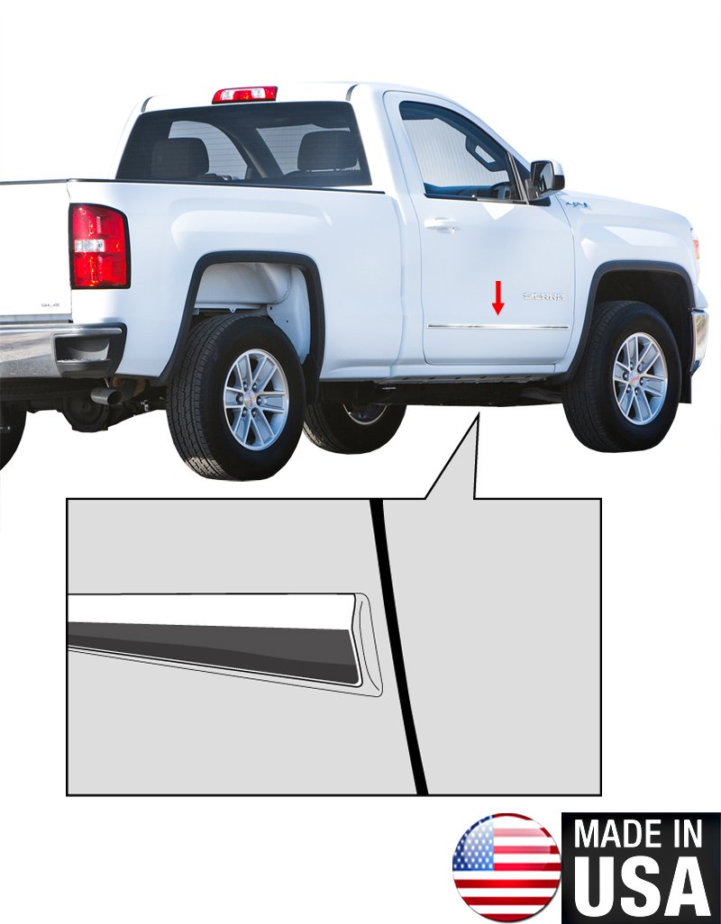 1425 Chevy Silverado Gmc Sierra Regular Cab Body Side Molding Trim