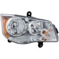 Passenger Side Headlight For Dodge Grand Caravan 2011 To 2020 Chrome Interior Composite Halogen Assembly Replacement Ch2503192 